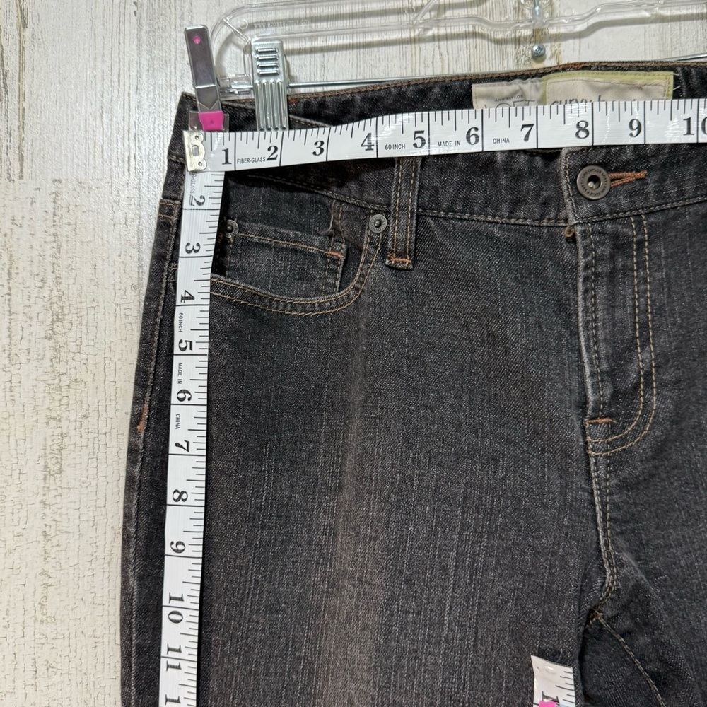 LOFT Curvy Boot Wide Leg Brown Black Dusty Denim Jeans Low Rise - Picture 8 of 14